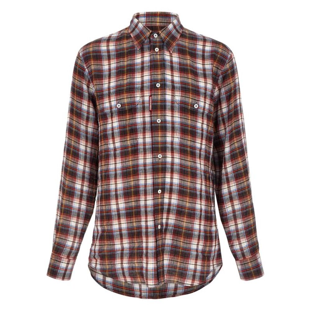Dsquared² Red Linen Men's Blouse